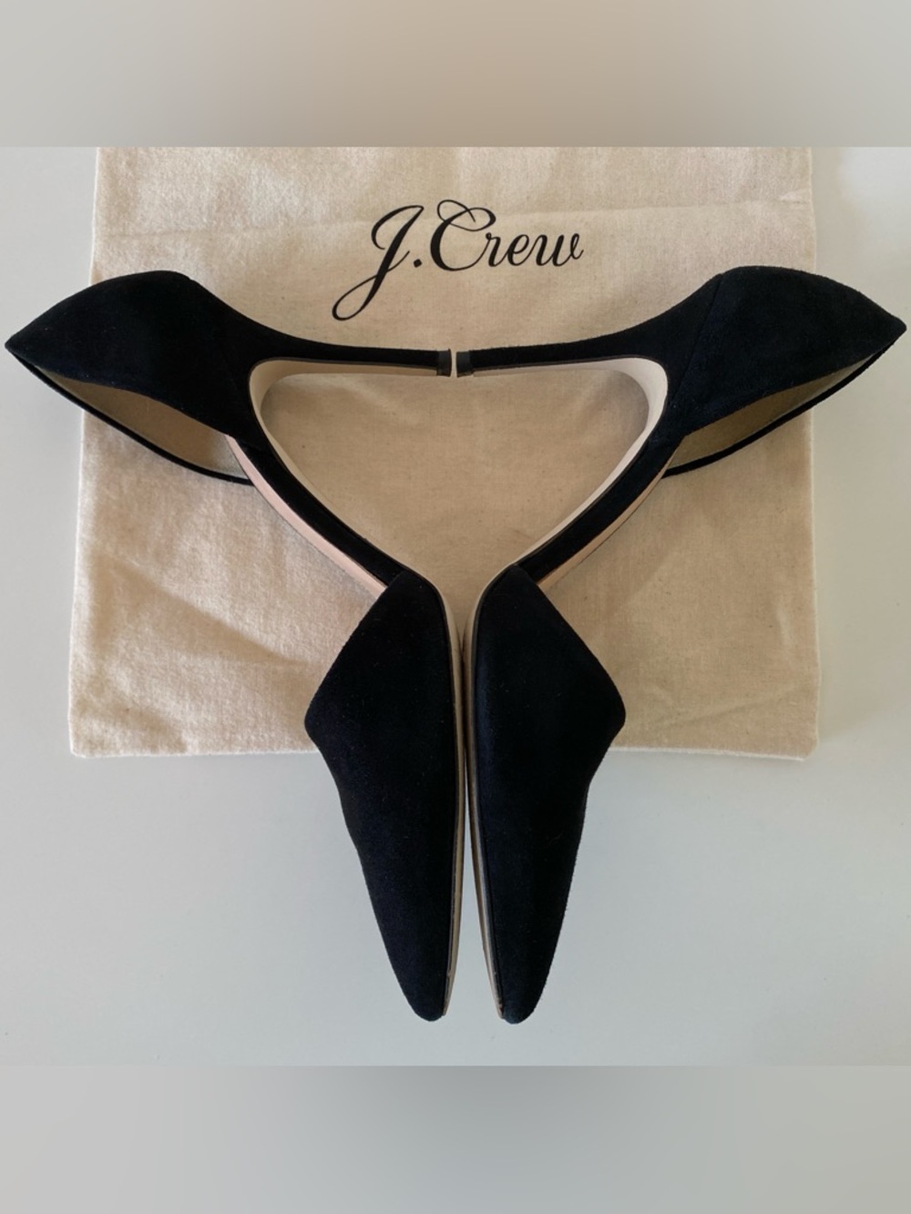 🇮🇹 J.Crew | Elsie suede d’Orsay Black pumps - Picture 5 of 14